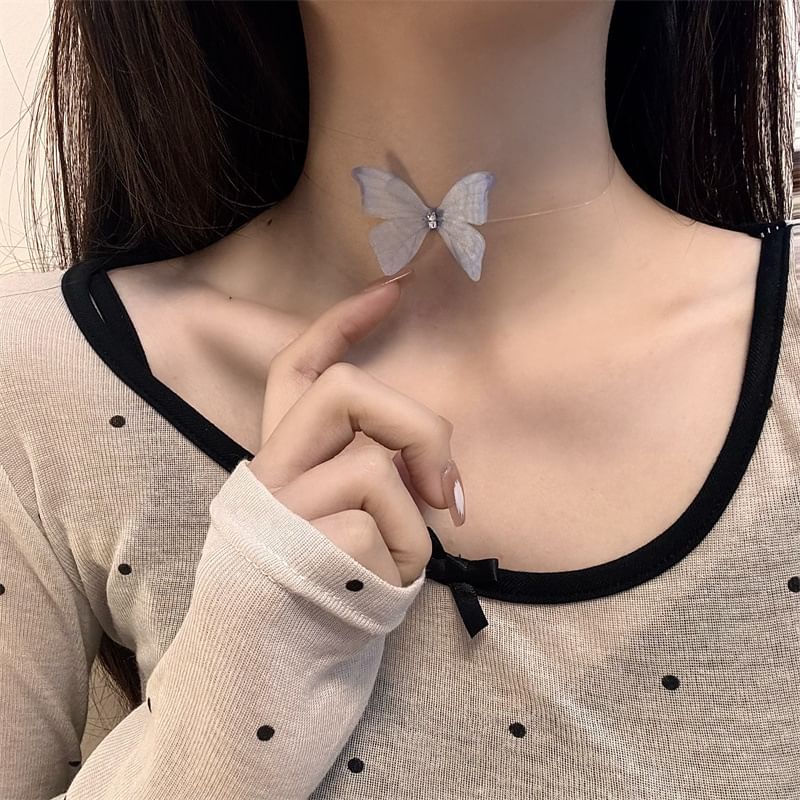 Butterfly Fabric Choker