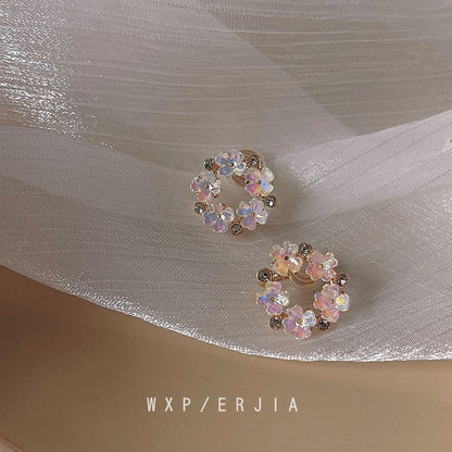 Alloy Earring Hoop Floral