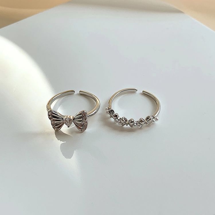 Bow Sterling Silver Open Ring