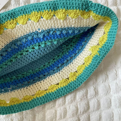 Knit Hat Bucket Striped