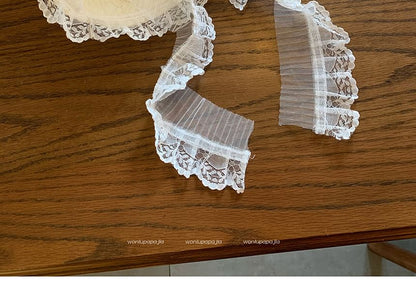 Bucket Lace Hat Trim Straw