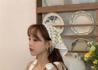 Scarf Designs) Embroidered Lace Triangle Head (Various