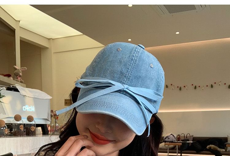 Baseball Bow Cap Denim