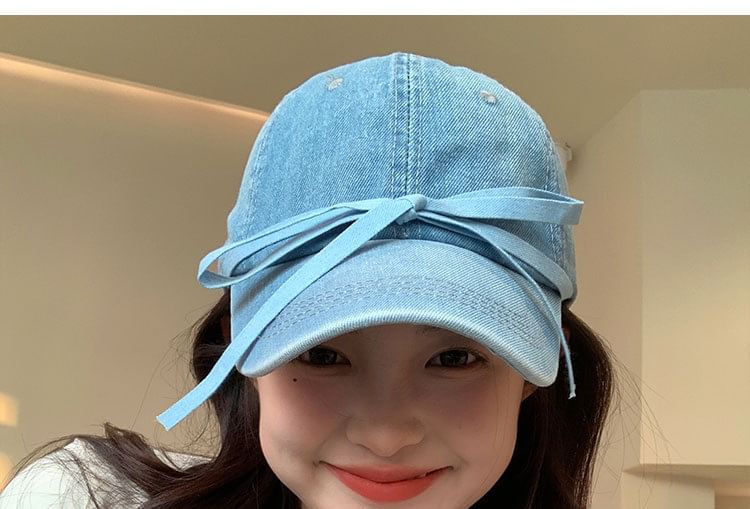 Baseball Bow Cap Denim