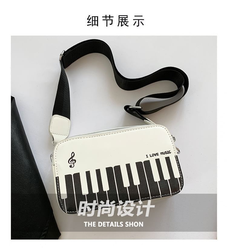 Bag Crossbody Piano Print