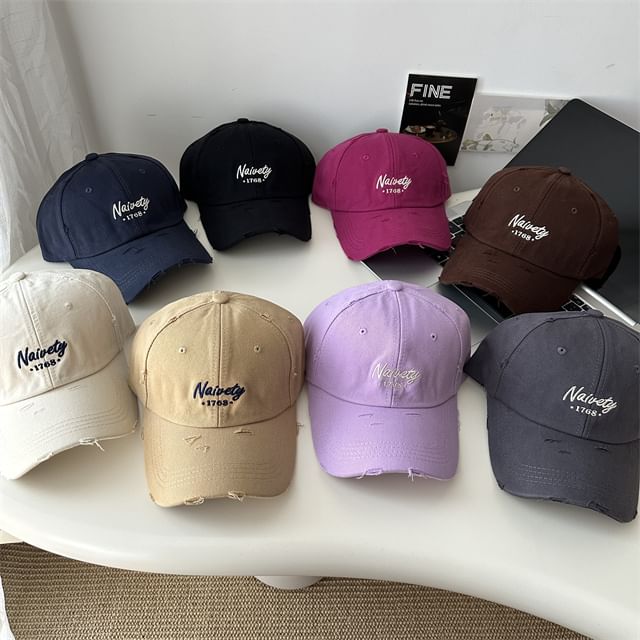 Baseball Cap Embroidered Lettering