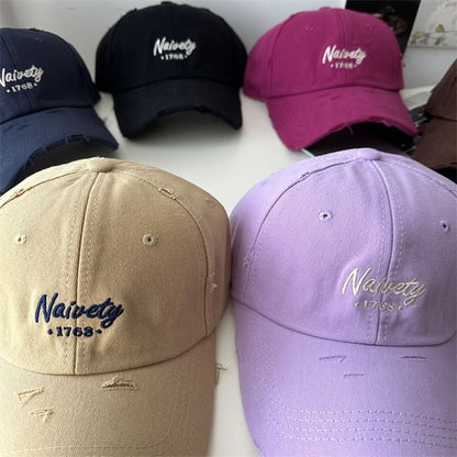 Baseball Cap Embroidered Lettering