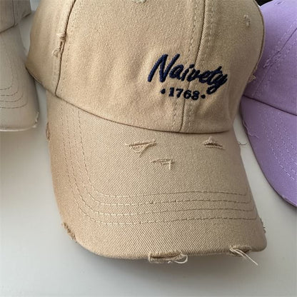 Baseball Cap Embroidered Lettering