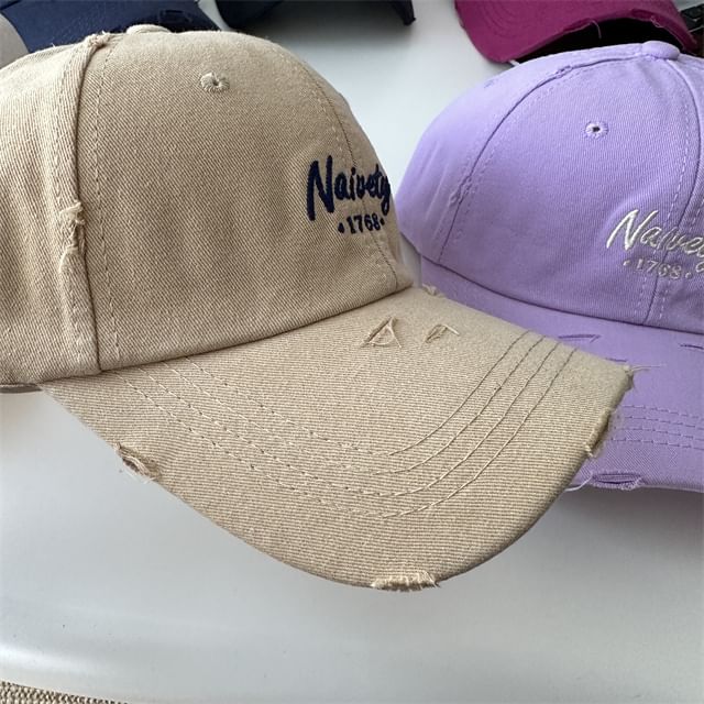 Baseball Cap Embroidered Lettering