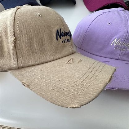 Baseball Cap Embroidered Lettering