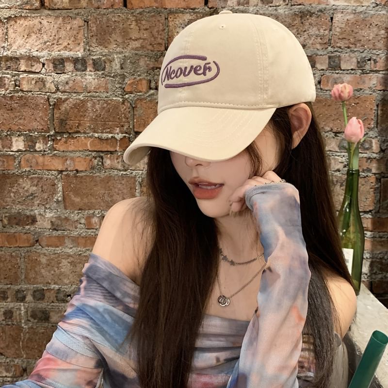 Baseball Lettering Embroidered Cap