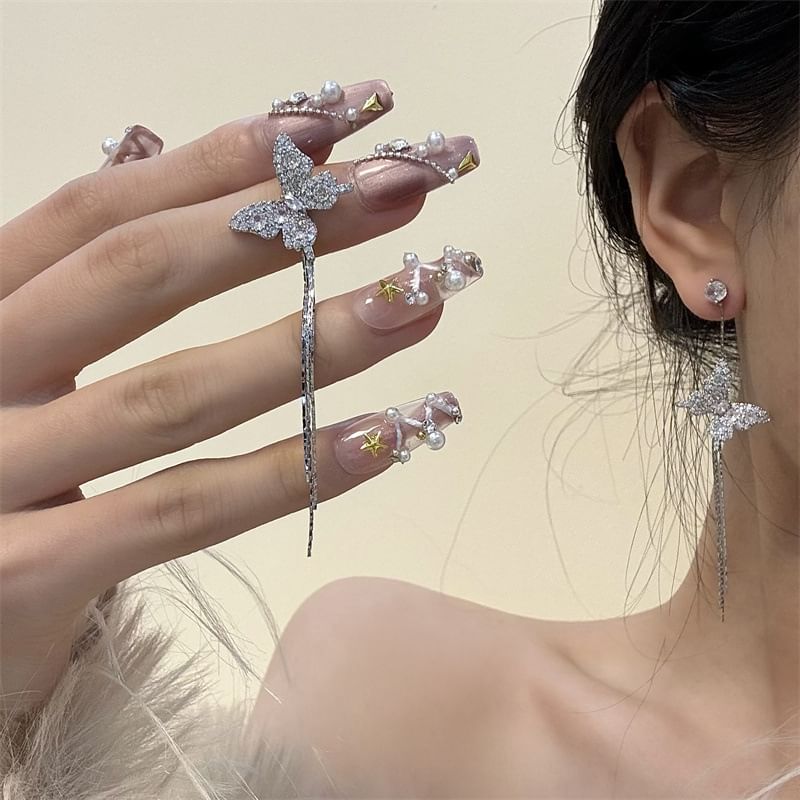 Drop Butterfly Earring