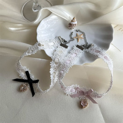 Rhinestone Lace Choker
