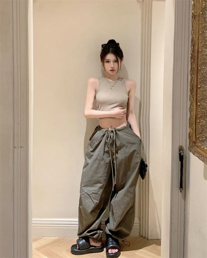 Top Tank Plain Back Open Crop