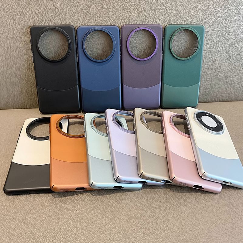 Case Phone Faux Leather Color Panel