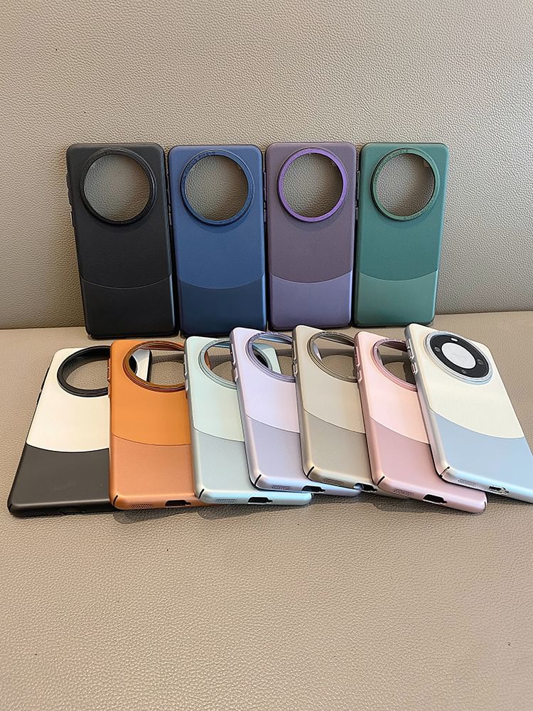 Case Phone Faux Leather Color Panel