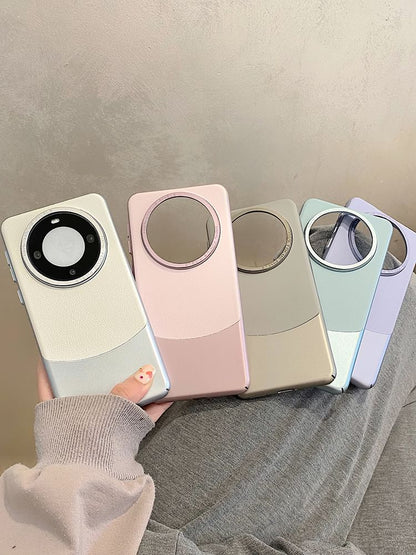 Case Phone Faux Leather Color Panel