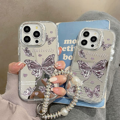 Phone Butterfly Mirrored Case