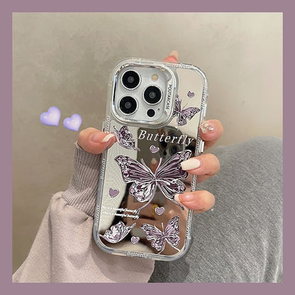 Phone Butterfly Mirrored Case