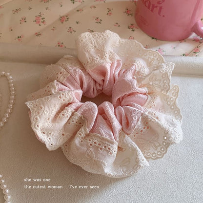 Eyelet Lace Scrunchie