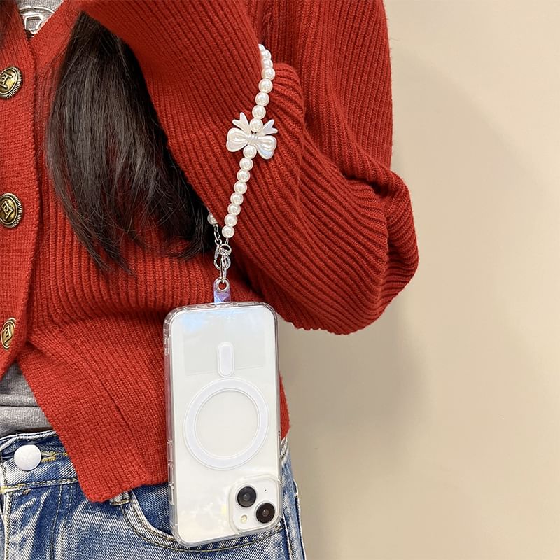 (Various Strap Phone Pearl Faux Designs)