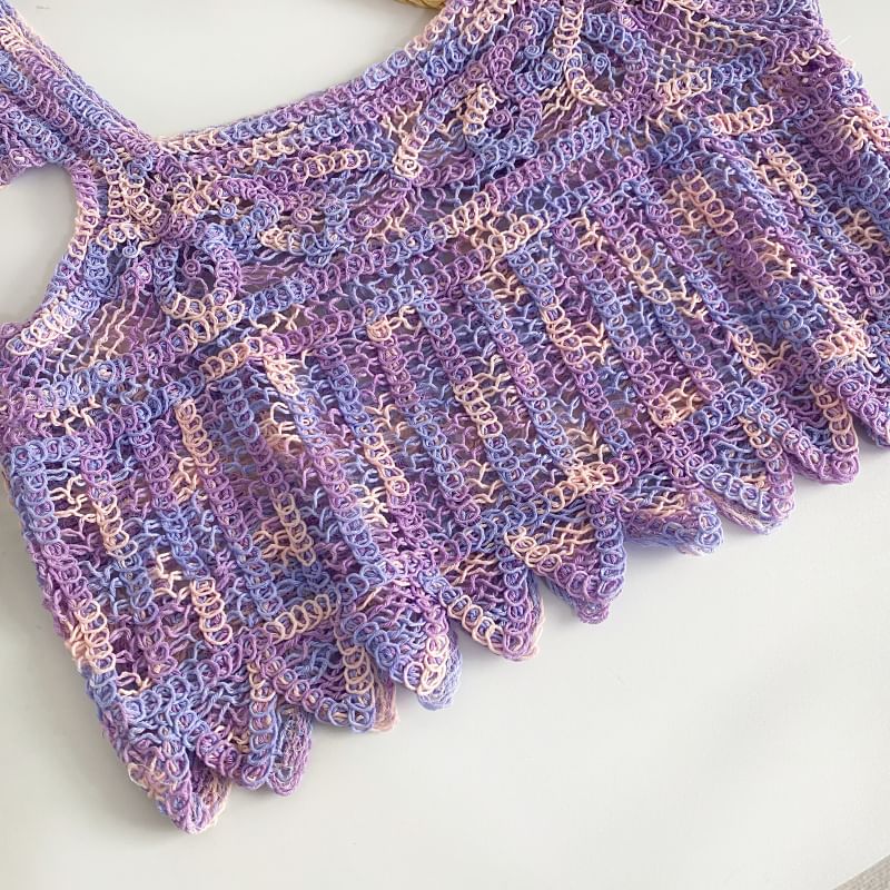 Sleeveless Crochet Crop Top