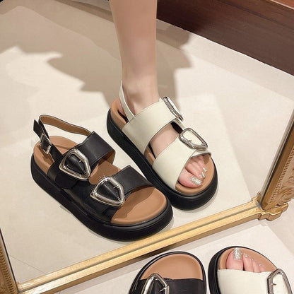 Sandals Platform Slingback Buckled