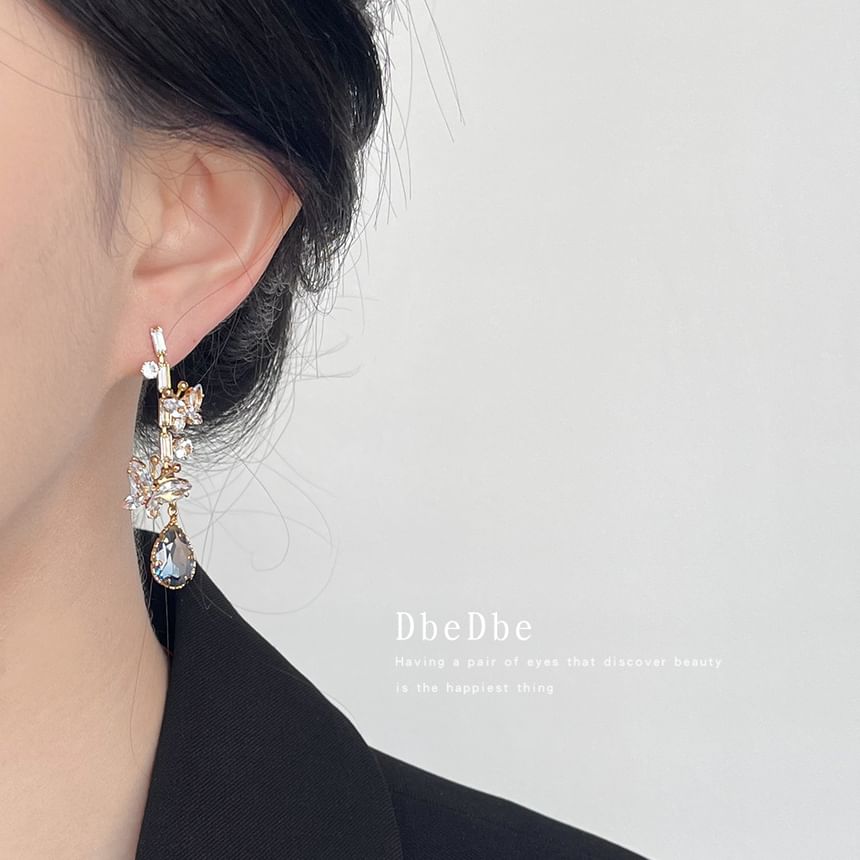 Alloy Butterfly Earring Dangle Rhinestone