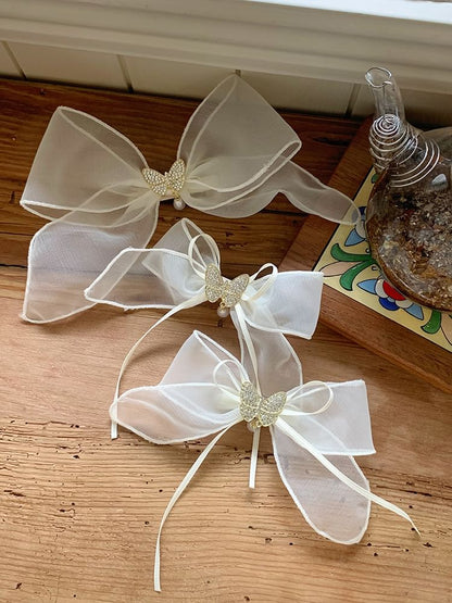 Butterfly Mesh Bow Hair Clip / Set (Various Designs)