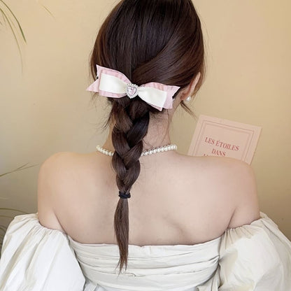 Bow Rhinestone Hair Clip