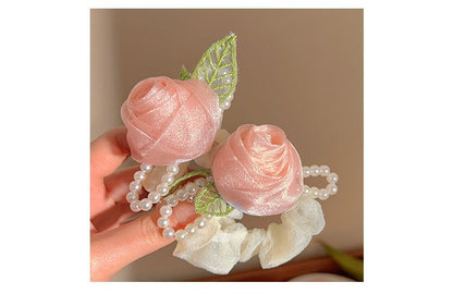 Rose Mesh Scrunchie