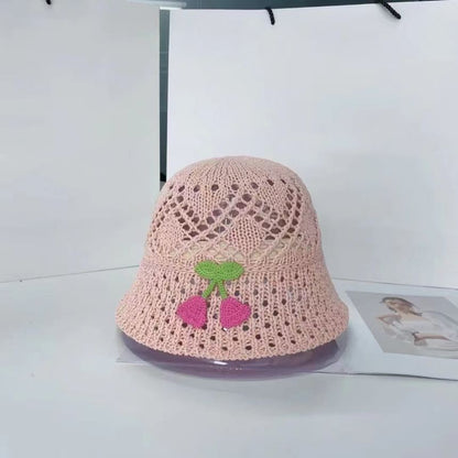Bucket Hat Woven Floral Embroidered