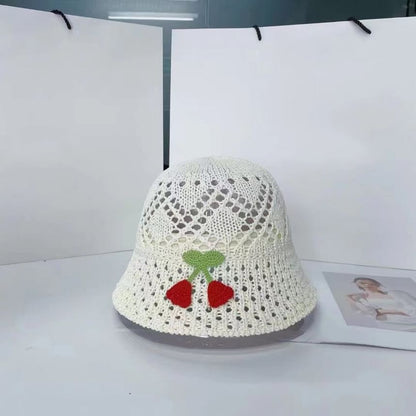 Bucket Hat Woven Floral Embroidered