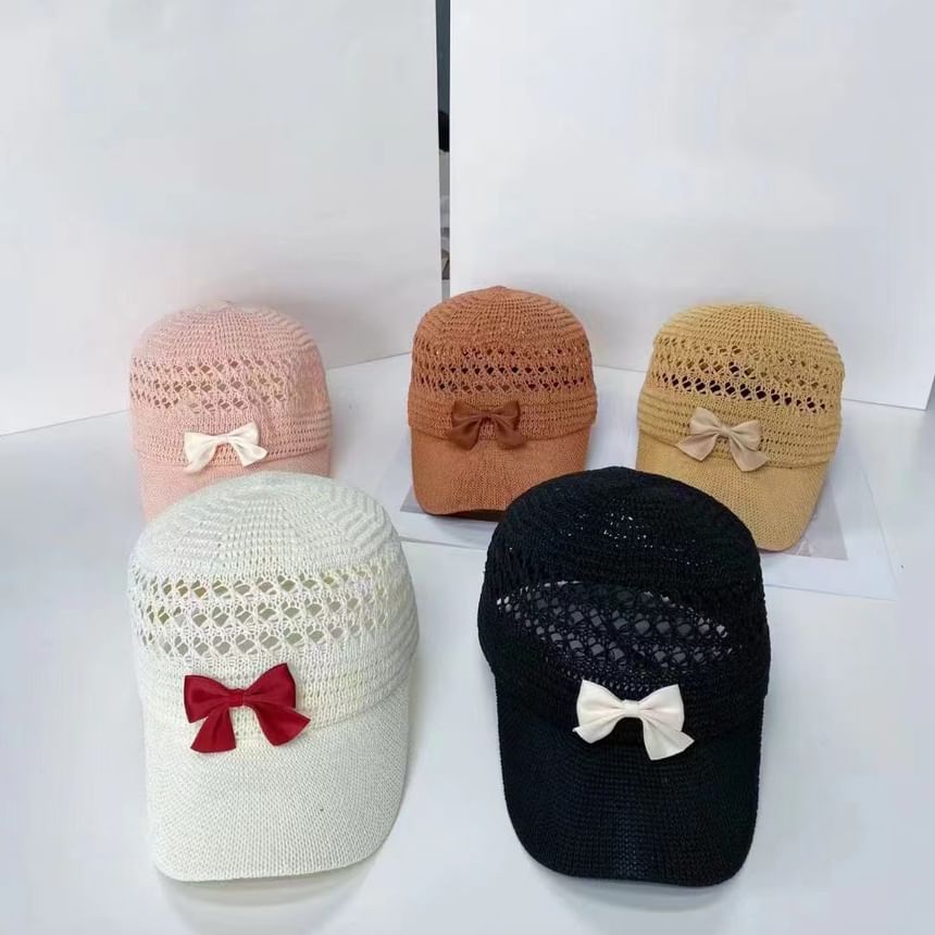 Cap Bow Woven Baseball