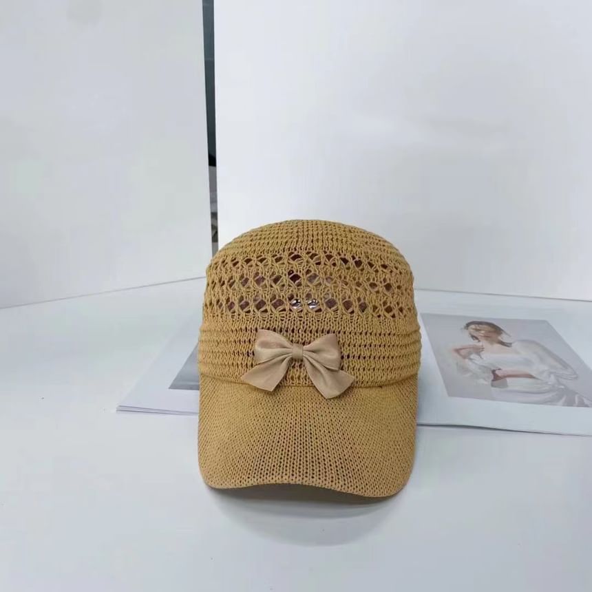 Cap Bow Woven Baseball