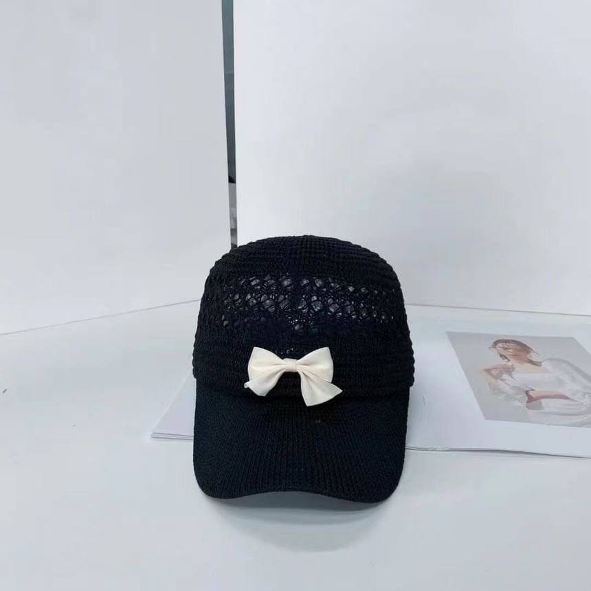 Cap Bow Woven Baseball