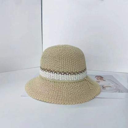 Striped Woven Hat Bucket