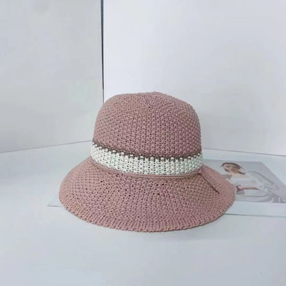 Striped Woven Hat Bucket