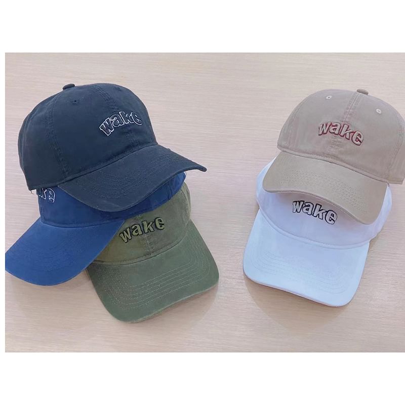 Lettering Cap Embroidered Baseball