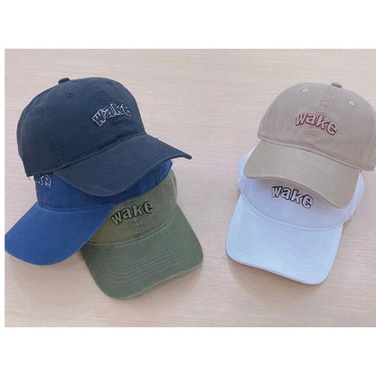 Lettering Cap Embroidered Baseball