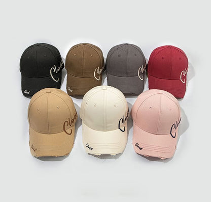 Lettering Embroidered Baseball Cap