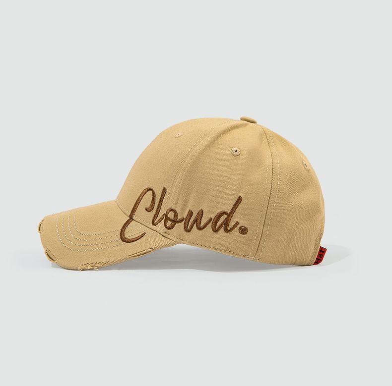 Lettering Embroidered Baseball Cap