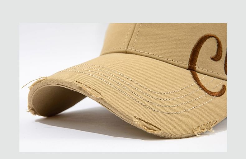 Lettering Embroidered Baseball Cap