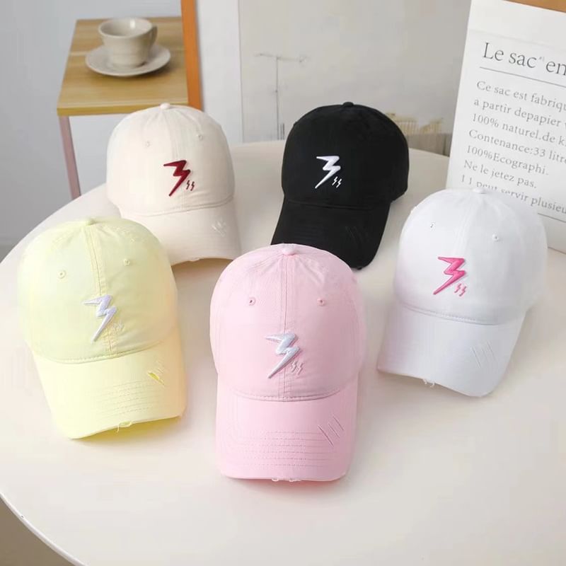 Embroidered Baseball Cap Lightning