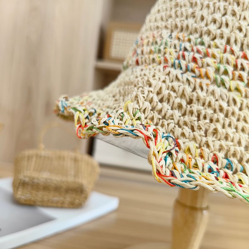 Straw Hat Melange Bucket