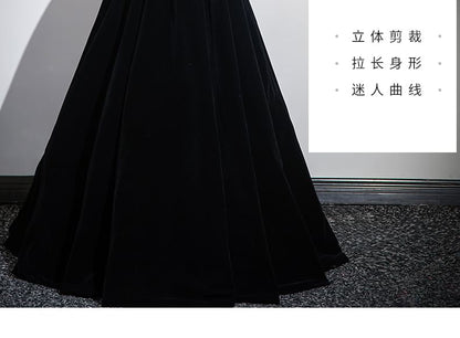 Off-Shoulder Two Tone Beaded A-Line Ball Gown