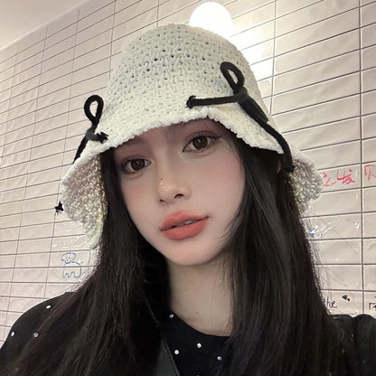 Bow Bucket Hat Woven