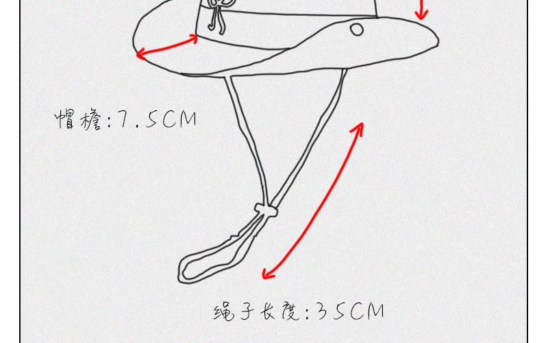 Bow Hat Bucket Embroidered