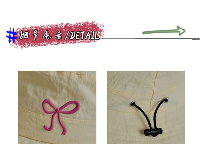 Bow Hat Bucket Embroidered