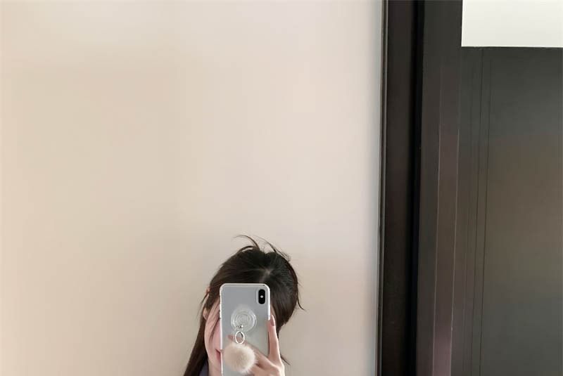 Chemisier uni à manches longues et col noué